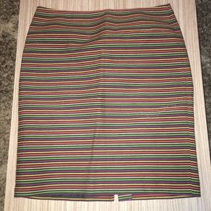 Talbots Rainbow Stripe Pencil Skirt Size 14